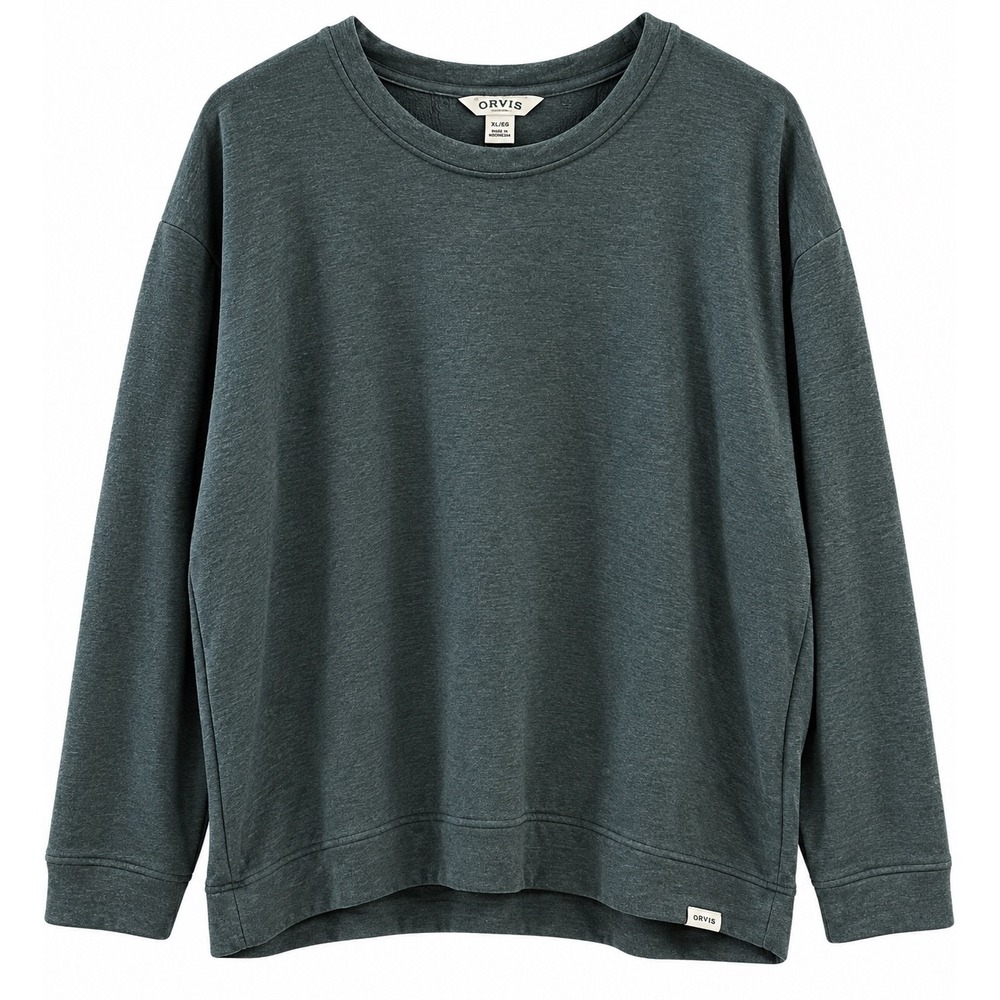 Orvis Men's XL Modal Blend Crewneck Pullover Sweatshirt Charcoal Gray